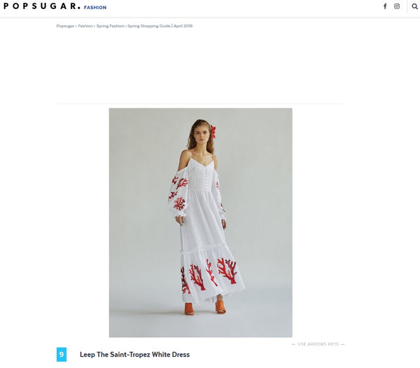 Lee Pfayfer  The Saint-Tropez White Dress is featured on Pop Sugar