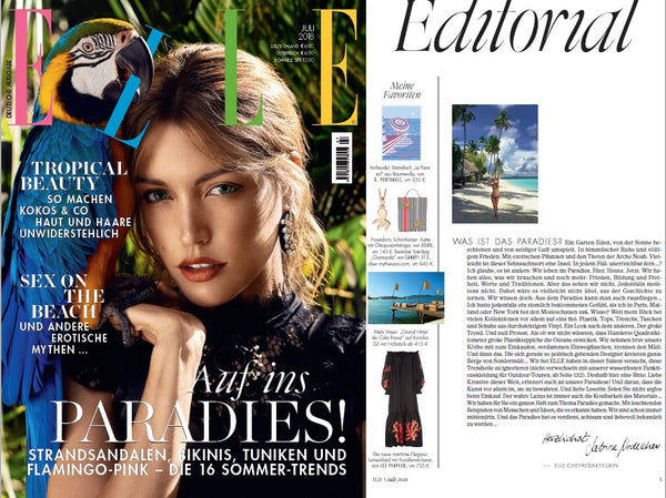 Lee Pfayfer dress is featured in Elle DE July's issue