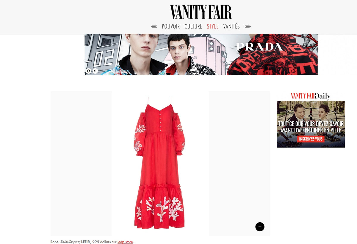 Lee Pfayfer  Dress in Vanity Fair's List of 20 top red items