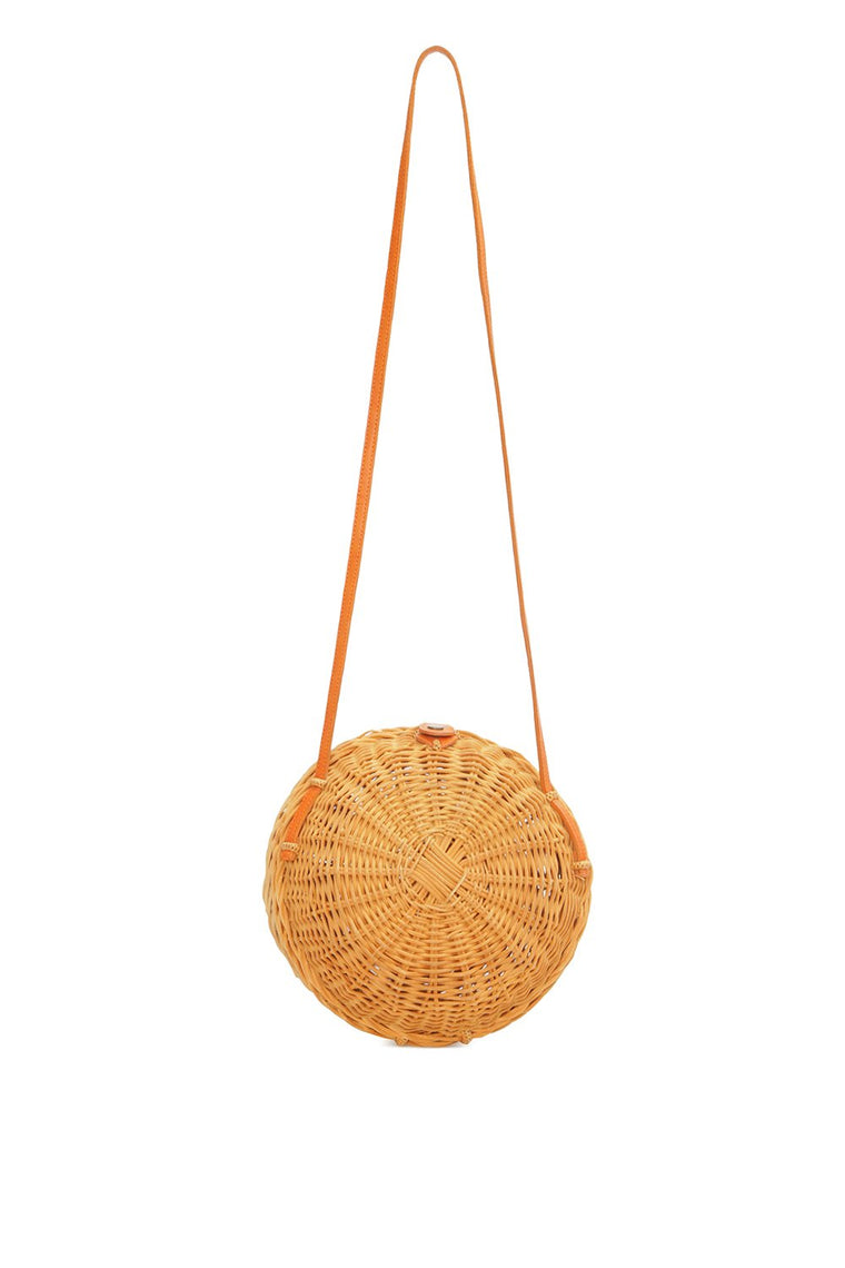 Wicker Wings Tao Rattan Suede And Leather Belt Bag, $360